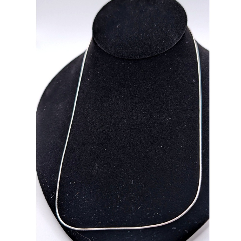 925 Sterling Silver 20" Snake Chain Necklace Italy 1mm Round Polished Minimalist